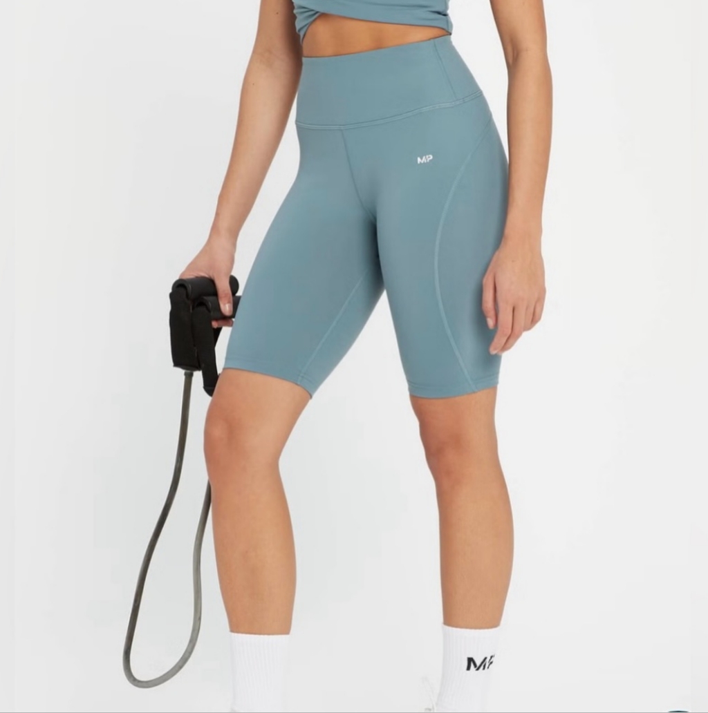 Nwt My Protein Pebble Blue Power Cycling Shorts